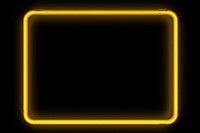 Neon frame  yellow light. 