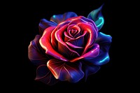 Neon rose pattern flower.