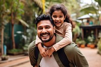 Indian father smile laughing holiday. 