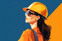 Female engineer hardhat helmet adult. 