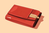 Red wallet accessories accessory suitcase. 