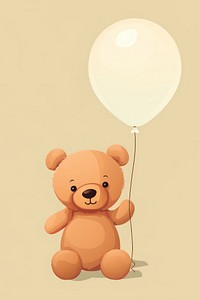 Teddy bear balloon mammal toy. AI generated Image by rawpixel.