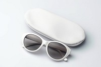 Sunglasses fashion white white background. 