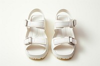 Blank white chunky sandals footwear clothing fashion. 