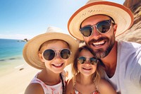 Happy family selfie sunglasses portrait. AI generated Image by rawpixel.