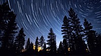 Stars trail wallpaper landscape night sky. 