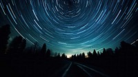 Stars trail wallpaper landscape night sky. 