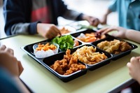 Food table plate tray. AI generated Image by rawpixel.