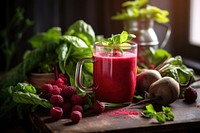 Beetroots smoothie raspberry fruit drink. AI generated Image by rawpixel.