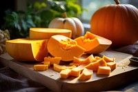 Cooked pumpkin vegan vegetable cheese plant. AI generated Image by rawpixel.