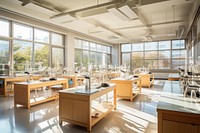 Science lab school architecture laboratory. AI generated Image by rawpixel.