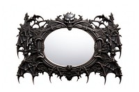 Gothic mirror photo white background. 