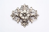 Ornament jewelry brooch silver. AI generated Image by rawpixel.
