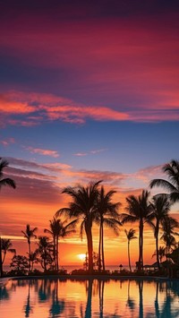 Resort tree sky outdoors. AI generated Image by rawpixel.