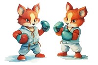 Fox figurine boxing fox. 