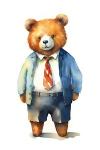 Bear wearing necktie mammal animal toy. AI generated Image by rawpixel.