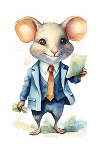 Business rat animal mammal accessories. 