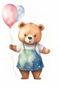 Bear wearing apron balloon cute toy. 