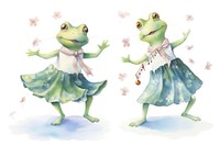 Frog dancing amphibian animal representation. 