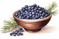 Bowl blueberry fruit plant. AI generated Image by rawpixel.