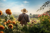 Flower garden farm gardening outdoors. 