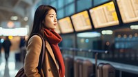 Woman at airport. 