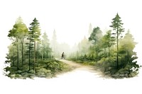 Bike trail forest landscape outdoors woodland. AI generated Image by rawpixel.