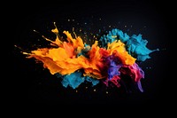 Colorful painting black background creativity.