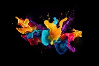 Colorful painting purple black background. AI generated Image by rawpixel.