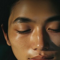 Woman's face, closeup. 