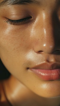Woman's face, closeup. AI generated Image by rawpixel.
