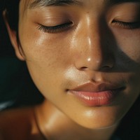 Woman's face, closeup. 