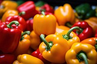 Bell peppers vegetable plant food. 