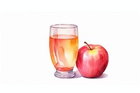 Apple glass drink fruit. AI generated Image by rawpixel.