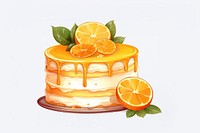 Orange cake dessert fruit plant. AI generated Image by rawpixel.