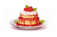 Cake cake raspberry dessert. AI generated Image by rawpixel.