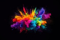 Rainbow abstract purple paint. AI generated Image by rawpixel.