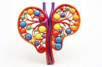 Kidney function heart candy white background. AI generated Image by rawpixel.