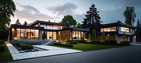 Modern house, architecture. AI generated Image by rawpixel.