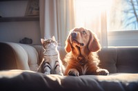 Cute cat and dog. 