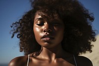 Beautiful African-American woman. AI generated Image by rawpixel.