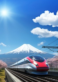 Train vehicle railway. AI generated Image by rawpixel.