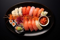 Sushi plate food seafood. 