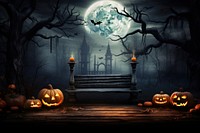 Halloween background outdoors pumpkin night. AI generated Image by rawpixel.
