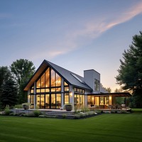 Farmhouse real estate architecture building. 