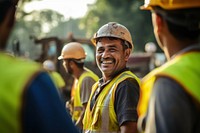 Working hardhat helmet worker. 