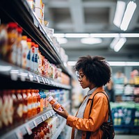 Supermarket shopping holding store. 