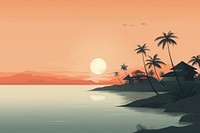 Bali Indonesia landscape outdoors sunset. AI generated Image by rawpixel.