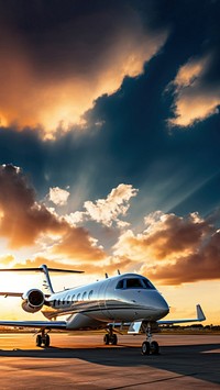 photo of private jet on apron. 