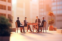 Furniture interview outdoors office. AI generated Image by rawpixel.